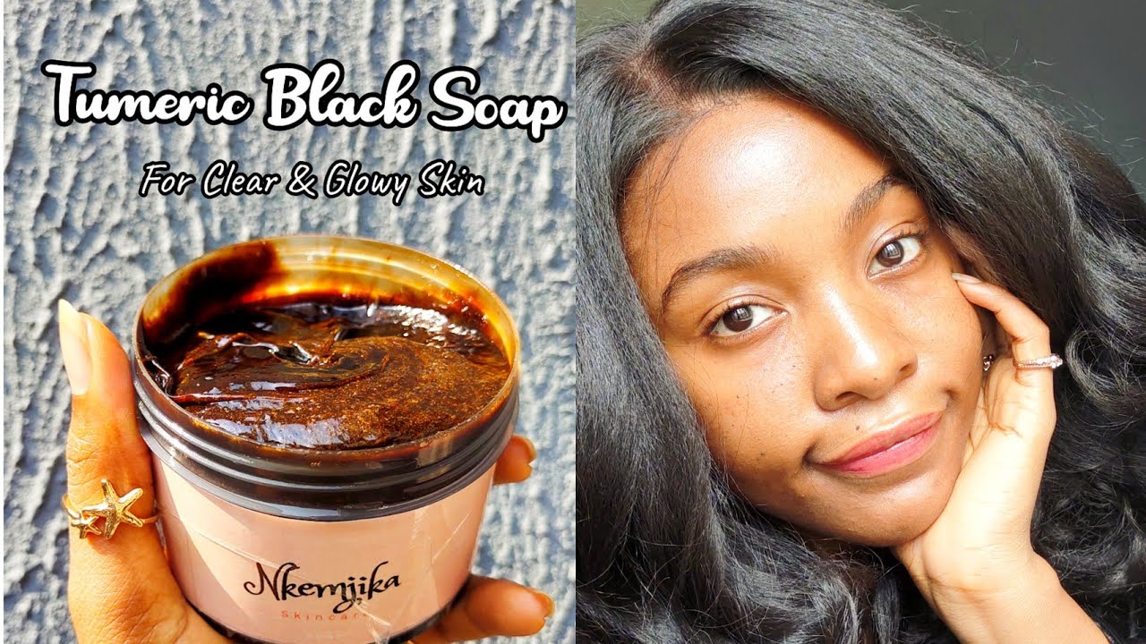 Skin brightening/glowing Natural Turmeric Black Soap and Body Cleanser  - DIY gift idea tutorial