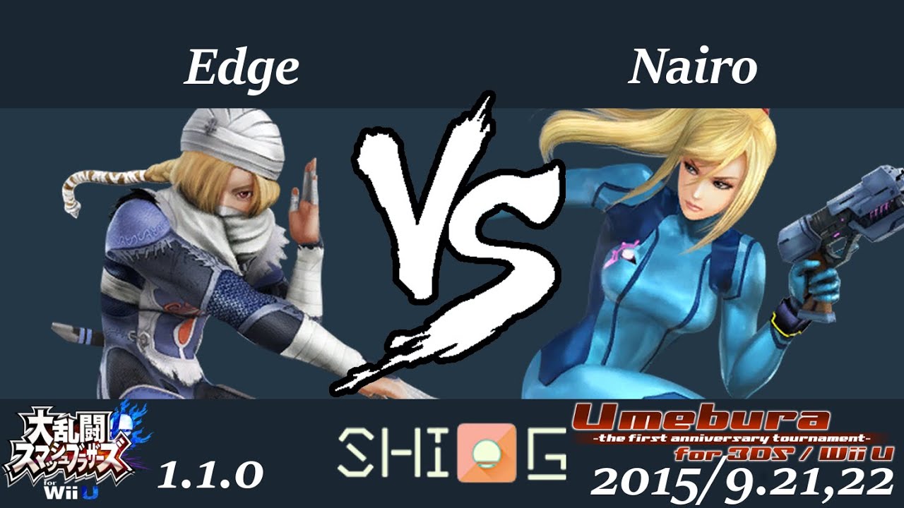 UmeburaF.A.T. WB5 Edge vs Nairo -スマブラWiiU 大会