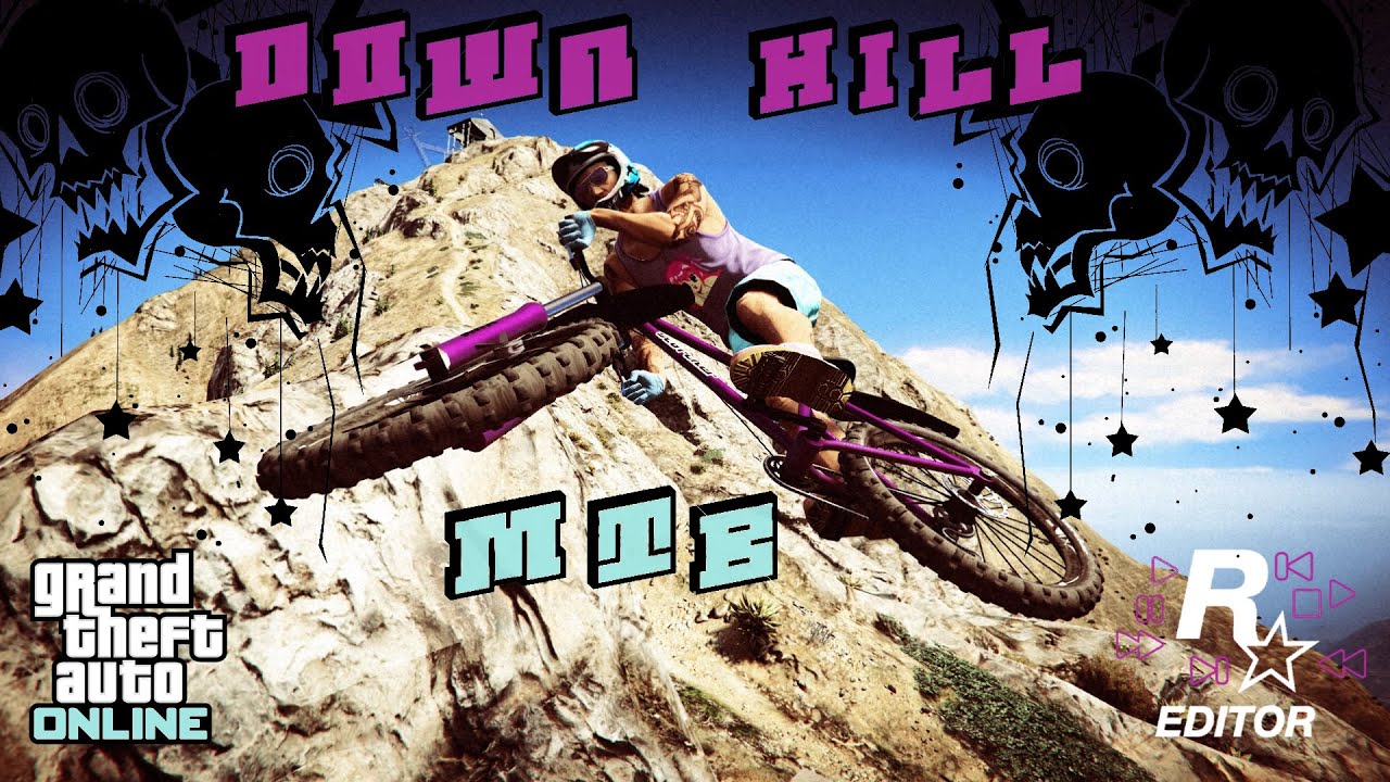 GTA 5 - DOWNHILL MTB FREESTYLE STUNT - ROCKSTAR EDITOR
