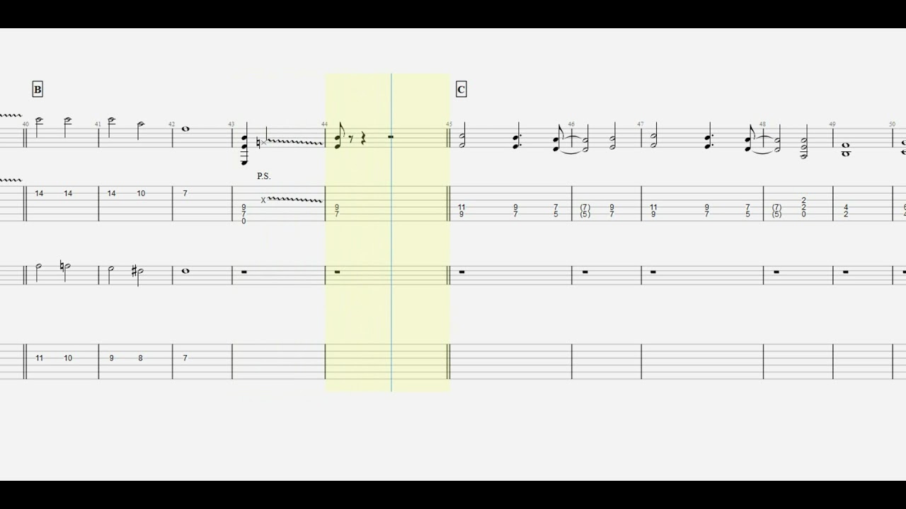B'z. KARA・KARA  guitar tab 1