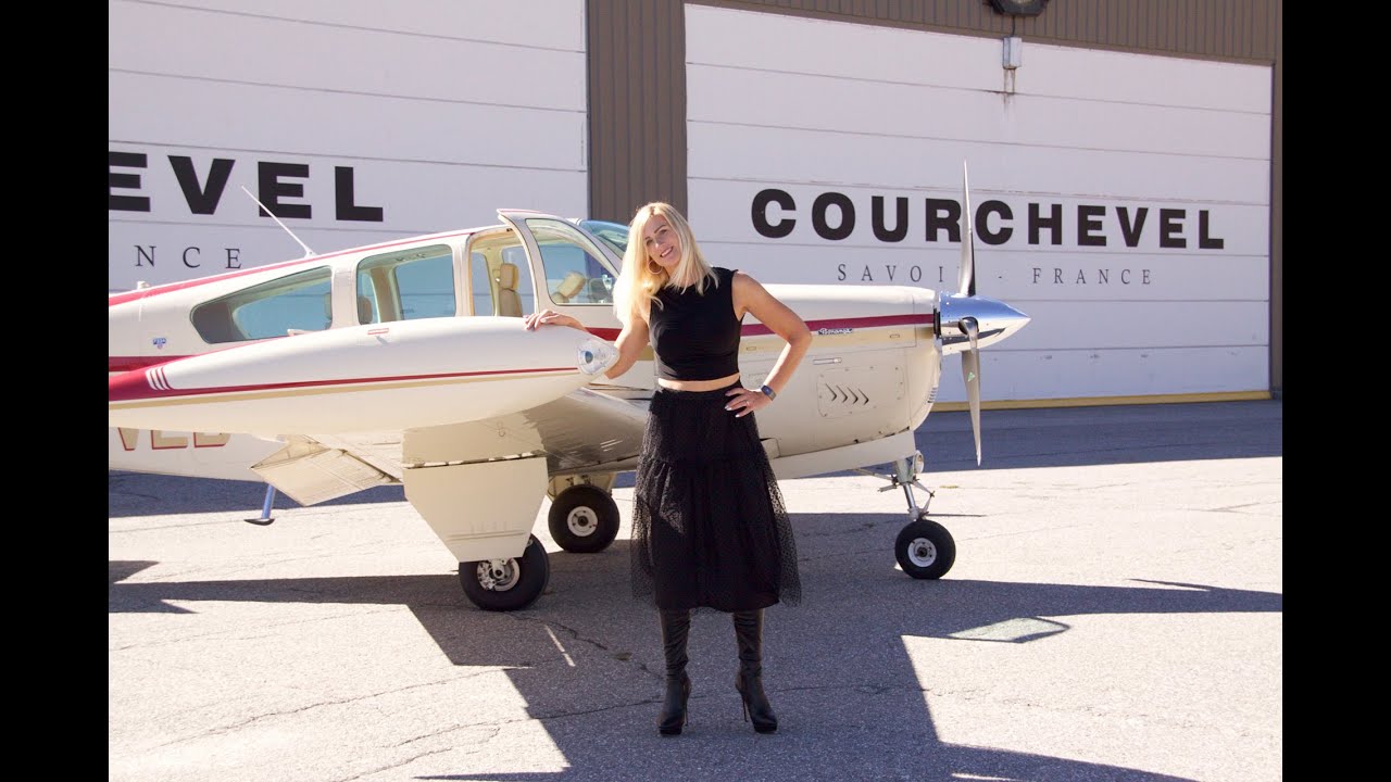 EPIC Courchevel Landing and Take-off with a Beechcraft Bonanza F33A