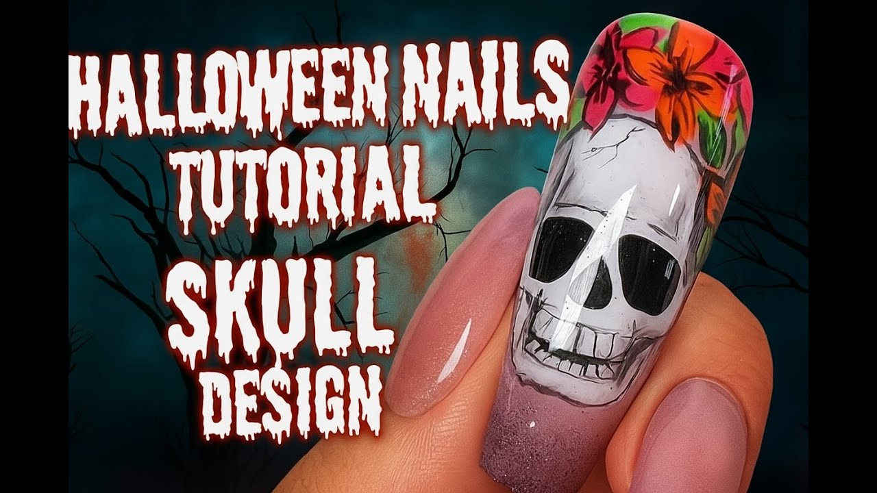 How to Paint a Skull on Nails — Step by Step Tutorial