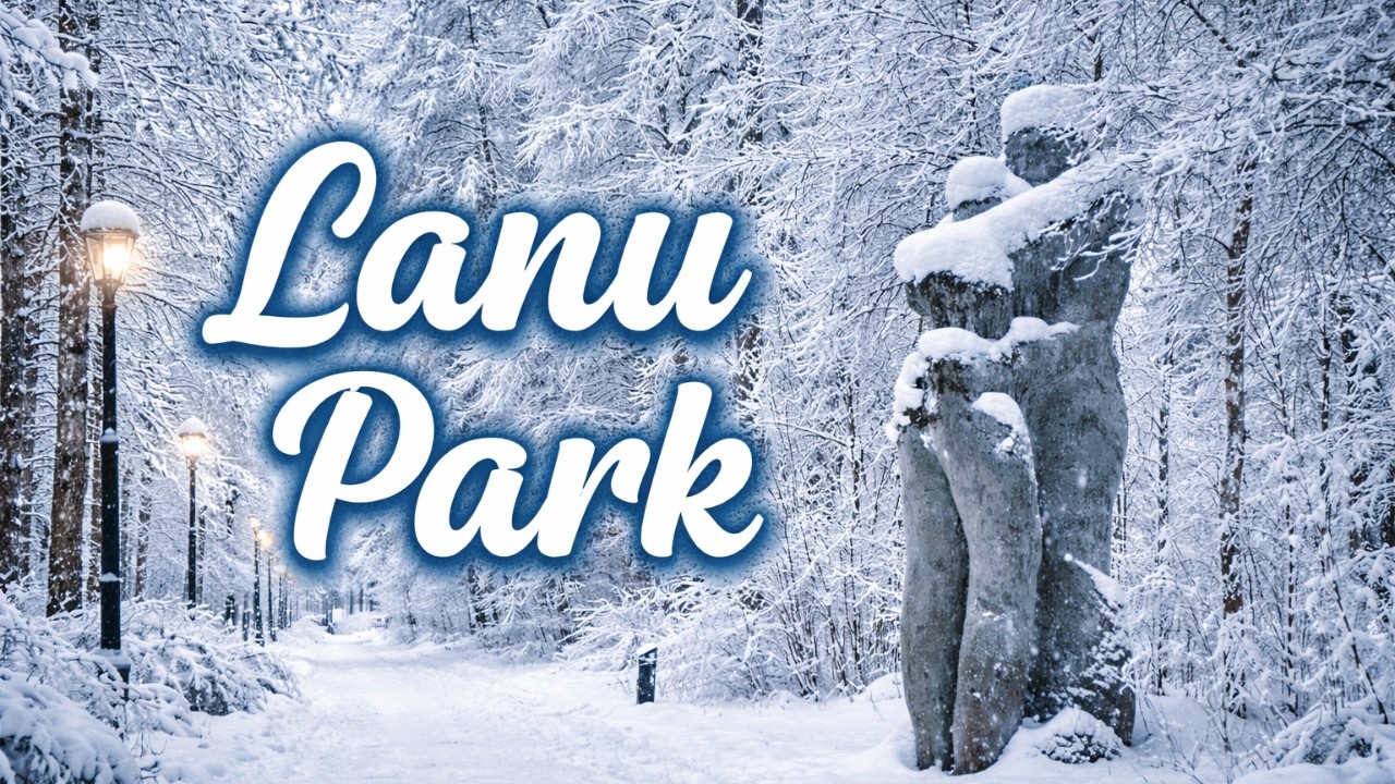 Snowy Lanu Park – A Magical Winter Day in Lahti 🌨️✨