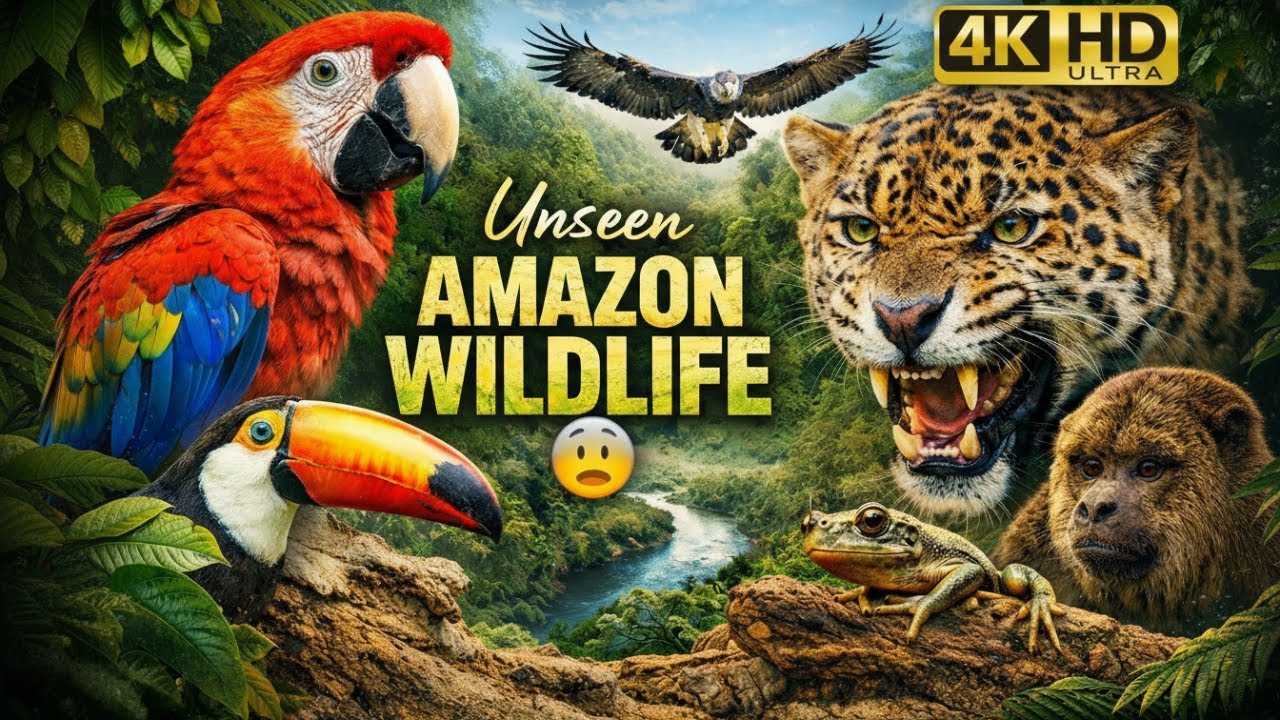 Unseen Amazon Wildlife 4K 😨 | Rare Birds & Wild Animals