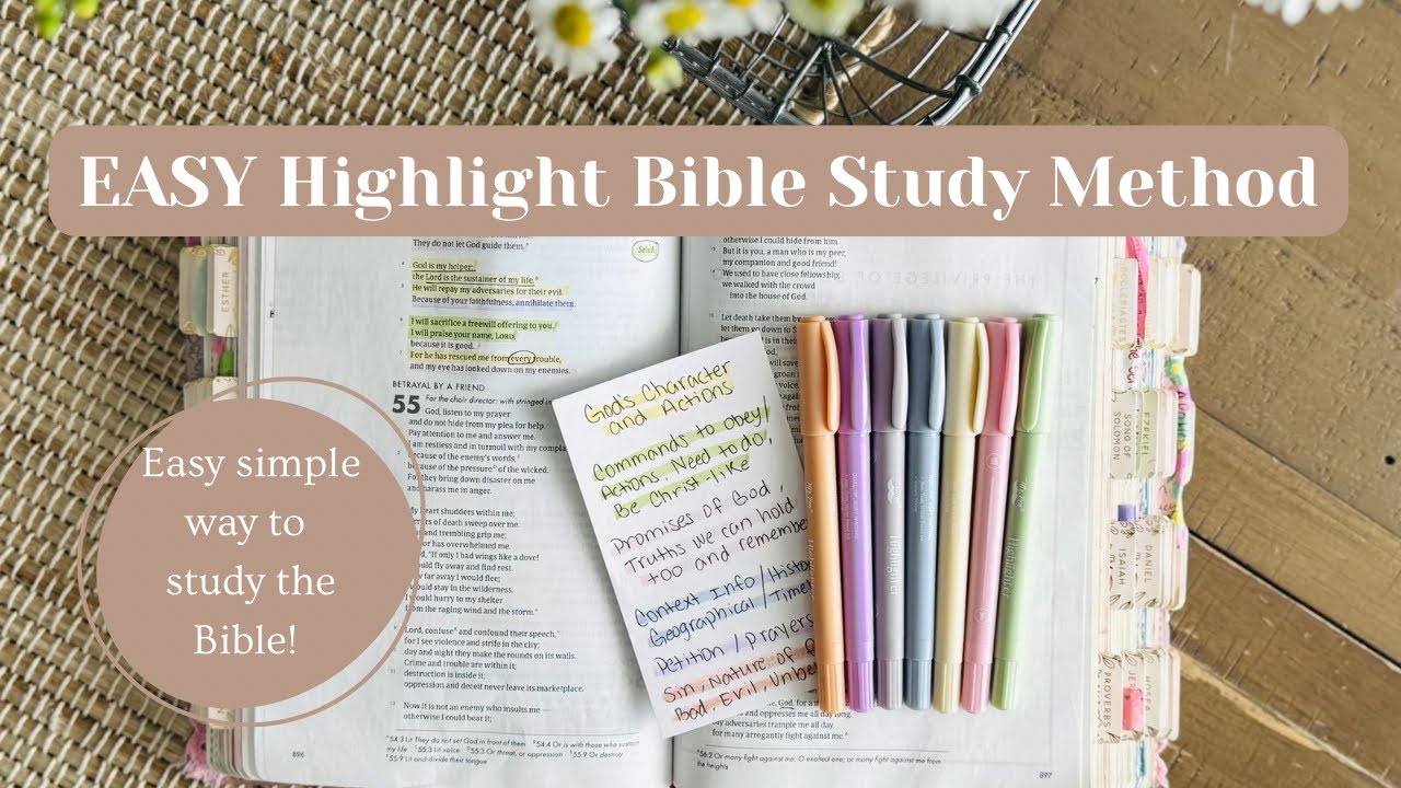 SIMPLE Bible Study Method! My Bible Highlight Color Color Method EXPLAINED!