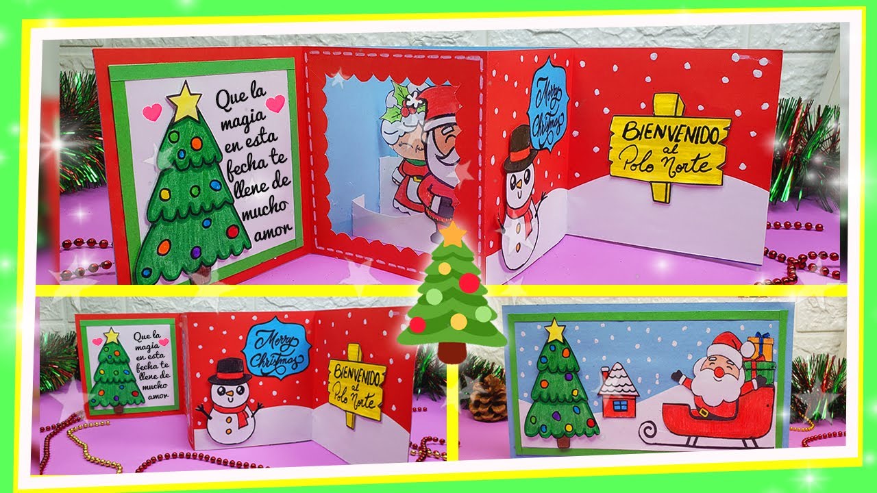 DIY 🎅 TARJETA NAVIDEÑA POP UP 🎅Handmade Card For Christmas Manualidades para Navidad 🎄 КАРТА