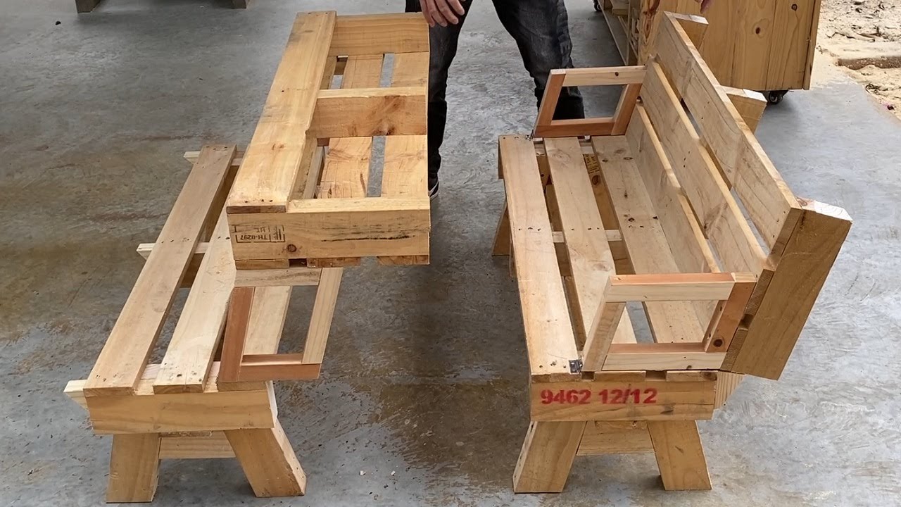 Smart Ideas to Recycle Used Wood Pallets | Build Folding Furniture With Only Simple Tools