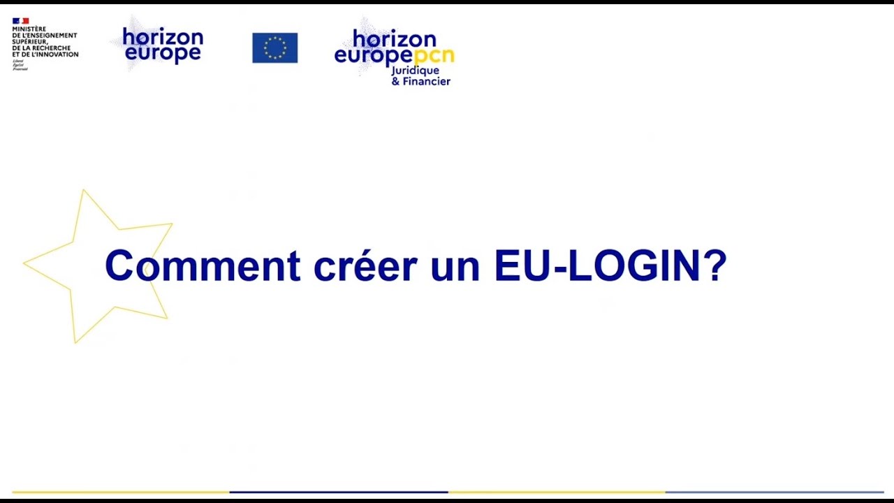 Comment créer un EU LOGIN ?