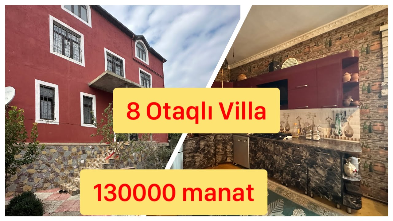 8 Otaqlı Villa Saray qəsəbəsində təcili satılır. 130000 manat. 0508740416