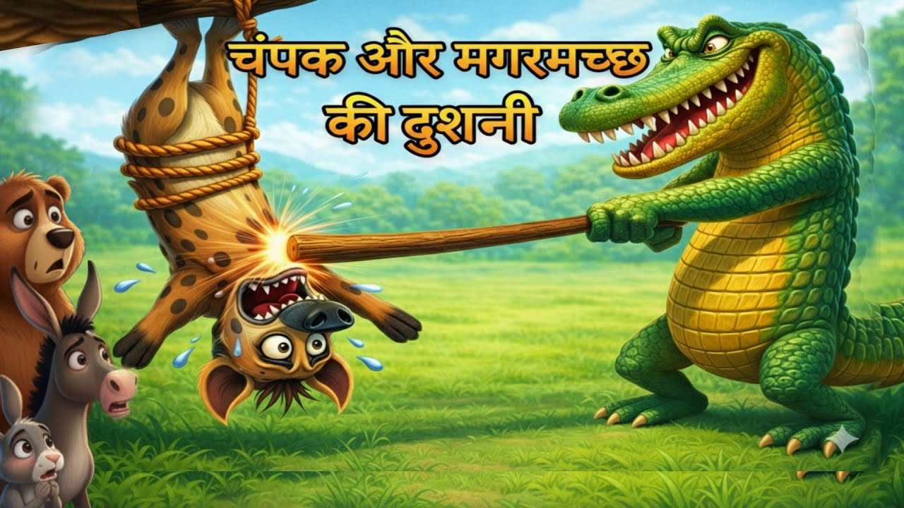 शाकाल और चंपक की दुश्मनी |Hindi Moral Story|Animal stories #moralstory 