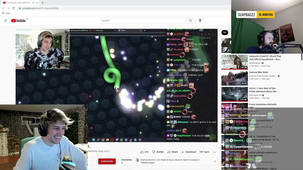 xQc Reacts to Forsen's Reason for not wanting to hang out with xQc at Twitchcon