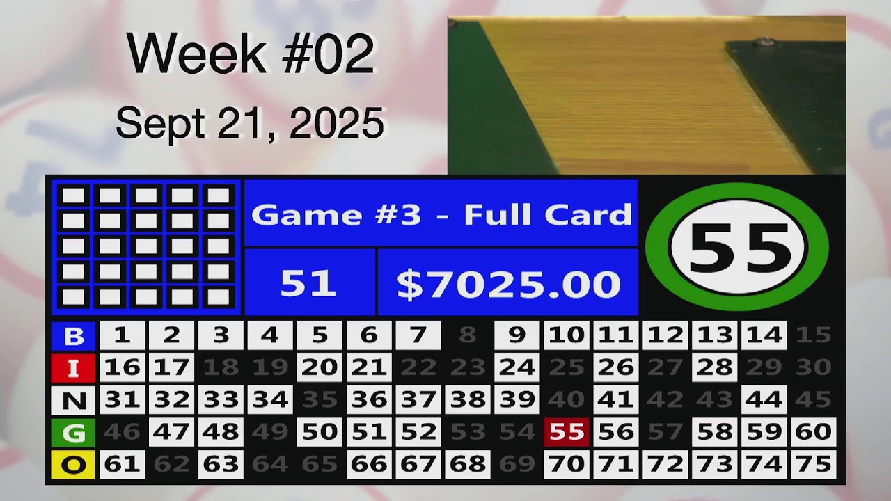 NL Jackpot Bingo - Season 8 - Week 2- Sept 21, 2025