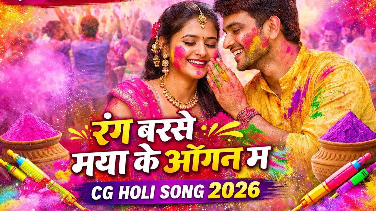 रंग बरसे मया के आँगन म ❤️| CG Holi Song 2026 | New Chhattisgarhi Holi Geet | Apna Time Music ❤️🎵