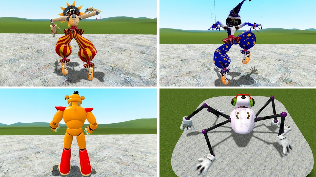 I PLAYING AS ALL FNAF SECURITY BREACH ANIMATRONICS In Garry's Mod!