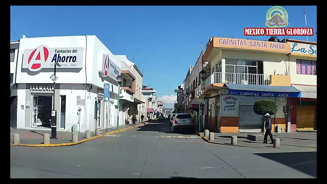 TLAXCALA (Santa Ana Chiautempan) Centro - Recorrido desde la entrara a tlaxcala por apizaco