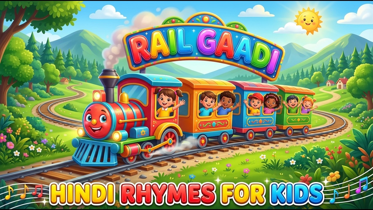 फलों की रेलगाड़ी 🚆🍌 | Non-Stop Hindi Rhymes For Kids | 34 Minutes Fun