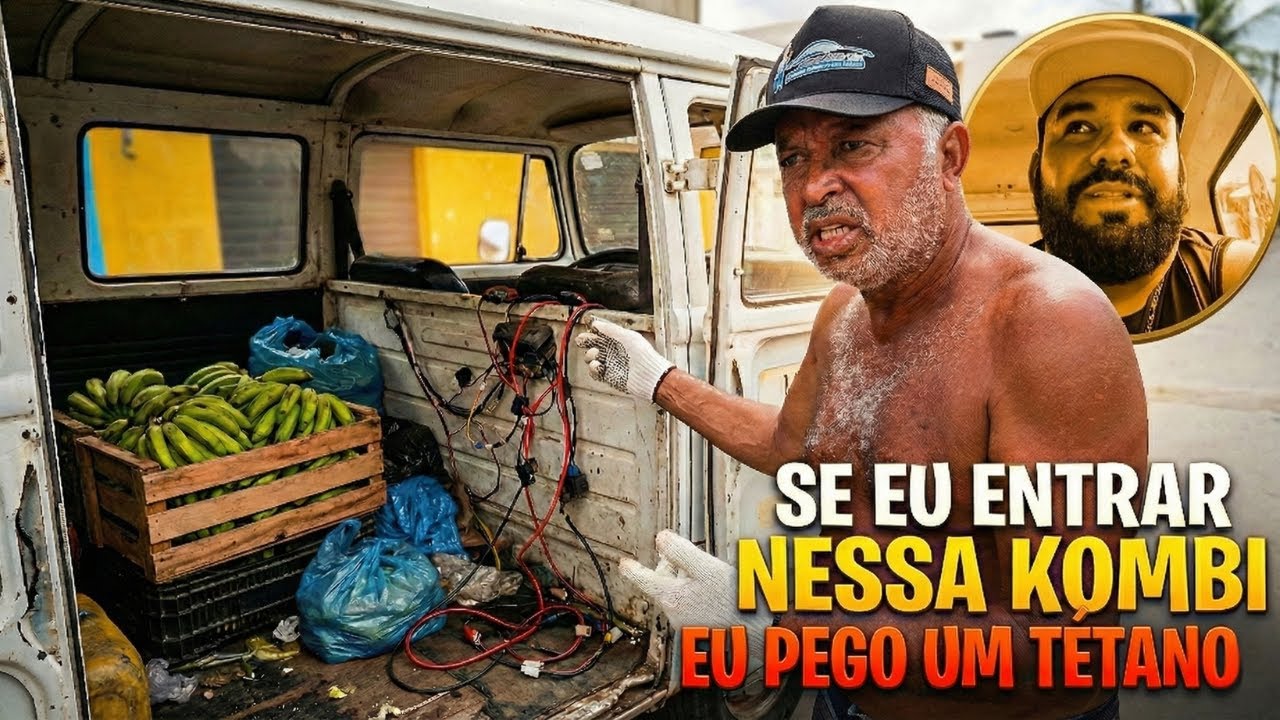 DANONE PEDE PRA JR MANOBRAR A KOMBI E ELE DIZ QUE TEM RISCO DE SAÚDE PÚBLICA ENTRAR NELA 🤣