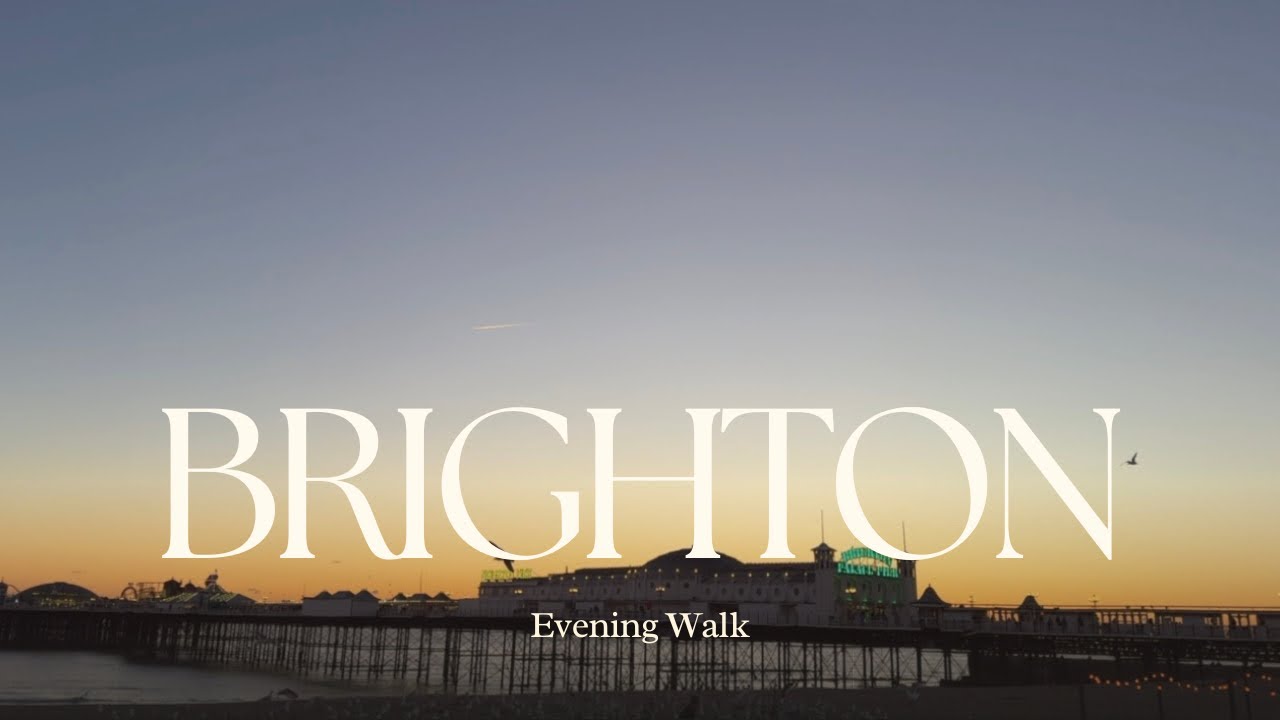 Brighton Evening Walk 🇬🇧| Peaceful Seaside Stroll | City Ambience