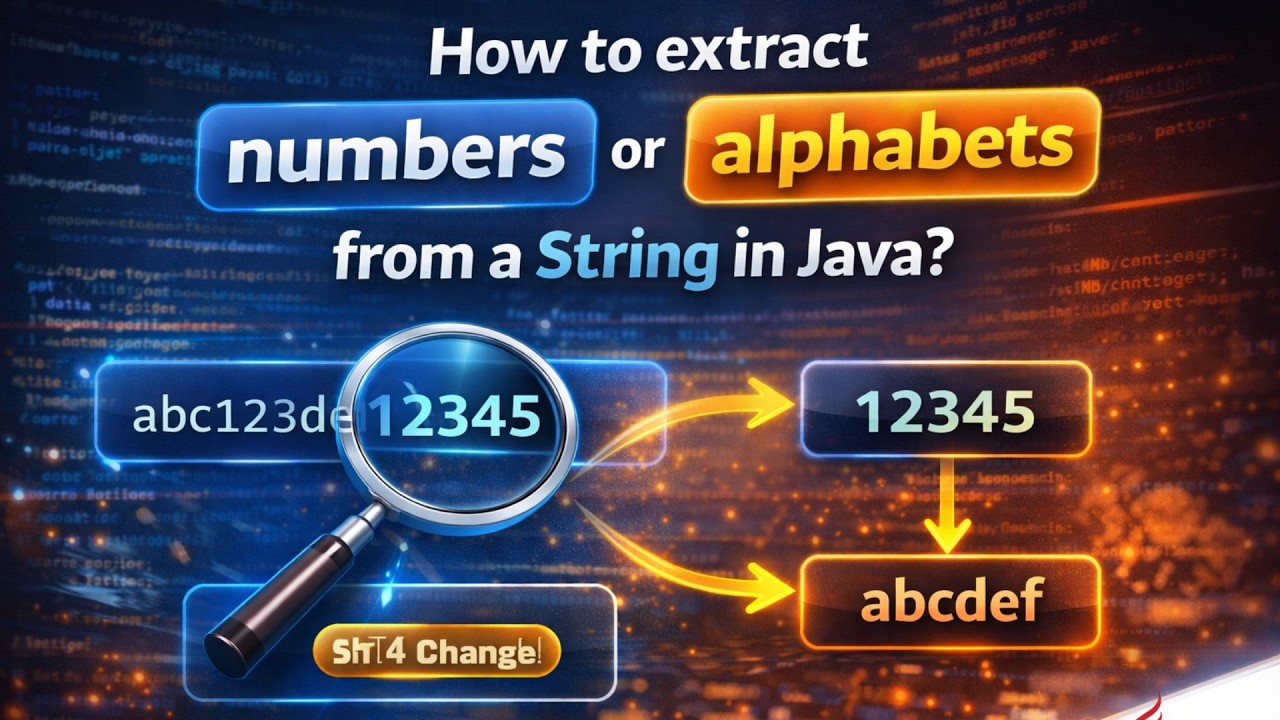 How to extract numbers or alphabets from a String in Java?
