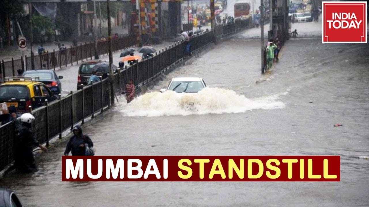 Heavy Rainfall Submerges Low Lying Areas Mumbai, Daily Life Disrupted