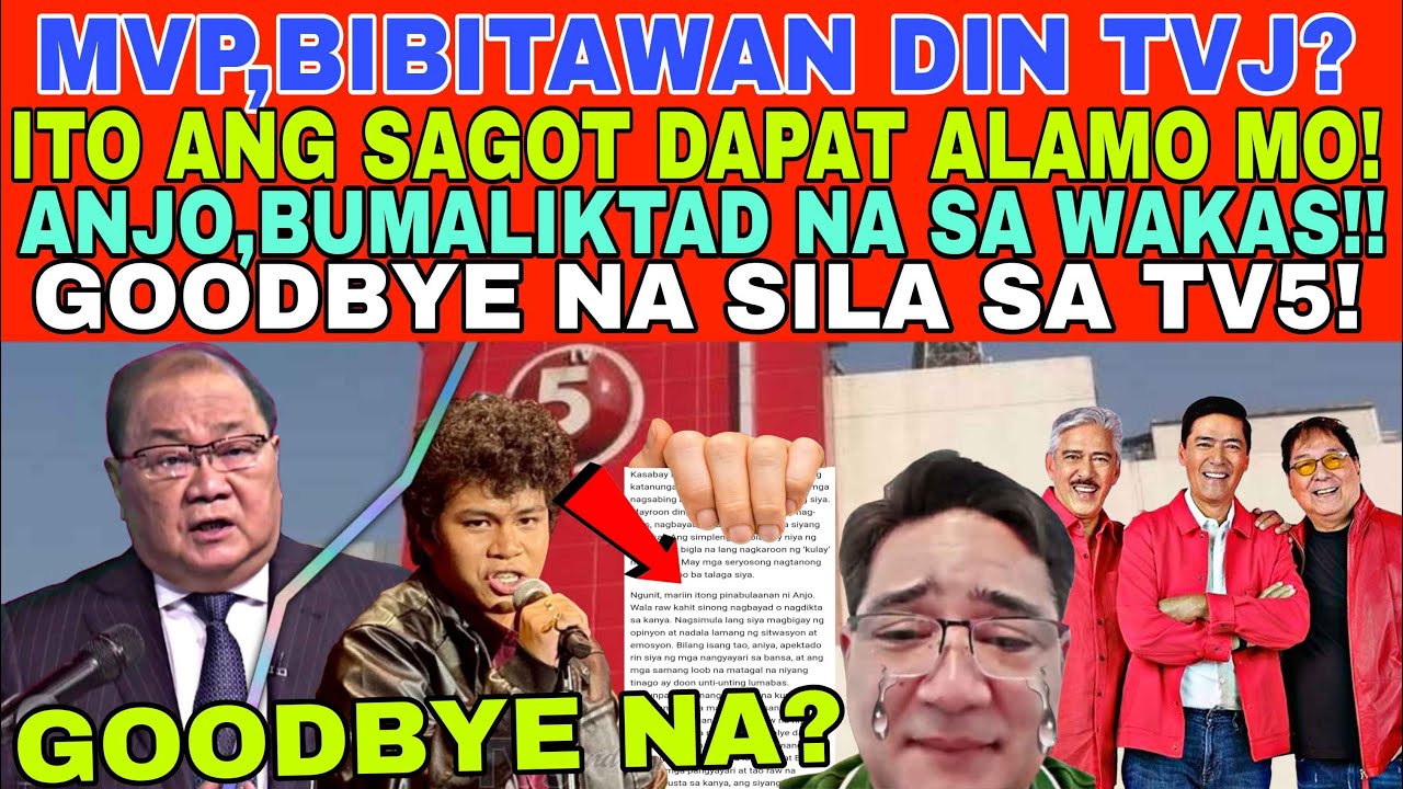 BUMUHUS PANG HIHINAYANG😭TVJ,BIBITAWAN DIN NI MVP❓ITO ANG TOTOONG SAGOT❗ANJO,BUMALIKTAD NA DAHIL DITO