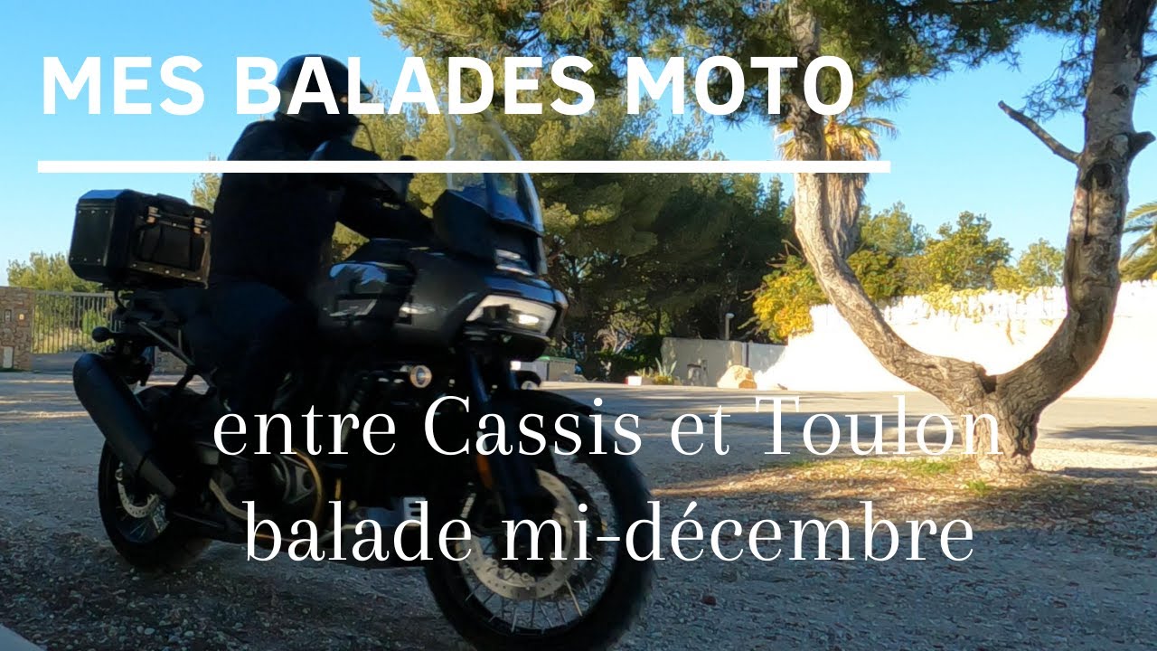 balade moto en décembre dans le sud, entre Cassis et Toulon, le long de la côte