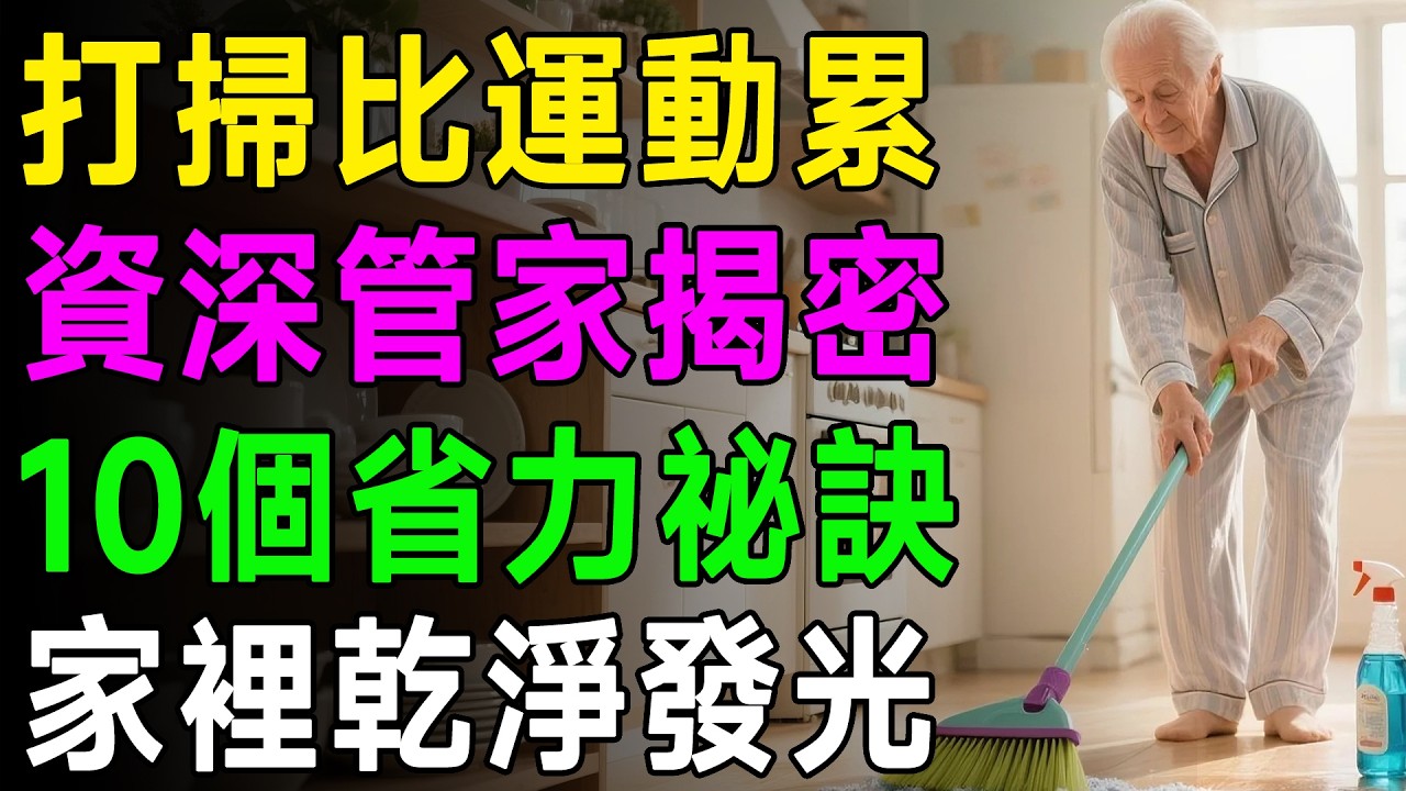50歲後打掃好累？資深管家揭密10個「省力祕訣」，不用彎腰不用刷，家裡乾淨到發光！ #居家清潔 #懶人 #妙招