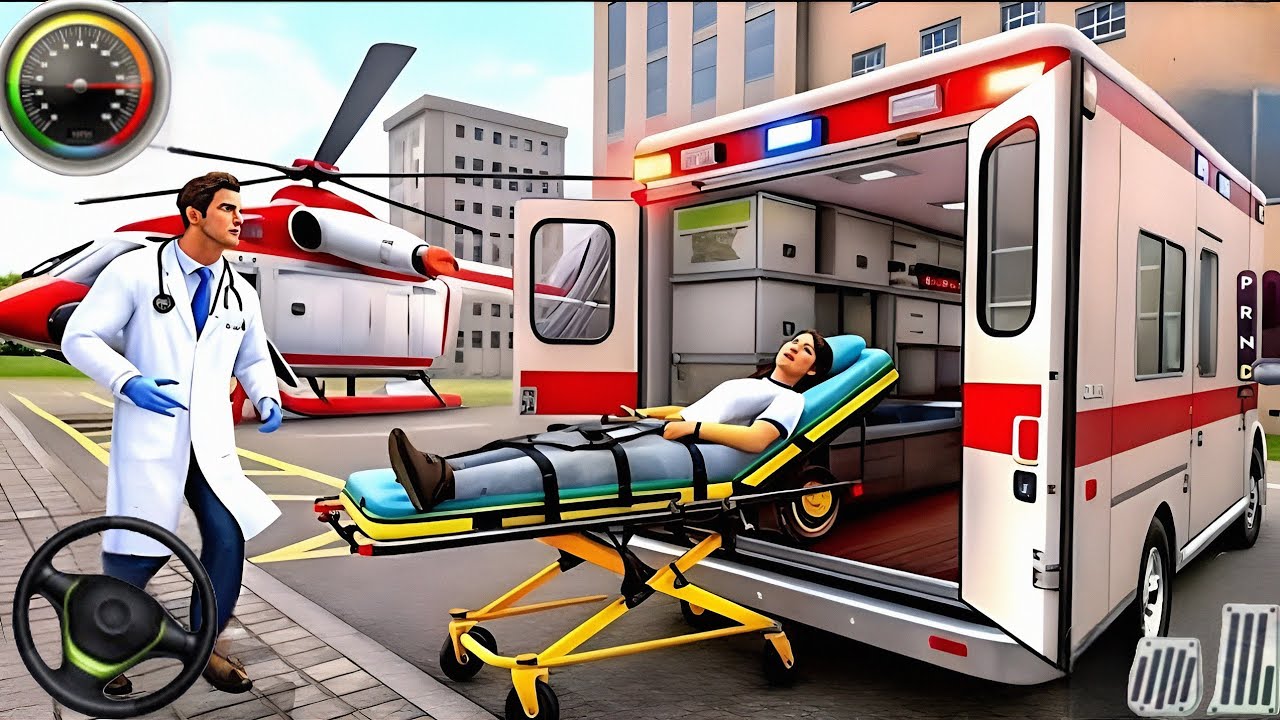 Ambulance City Rescue Simulator 3D Game -911 Us Emergency Ambulance Driving Gameplay... 