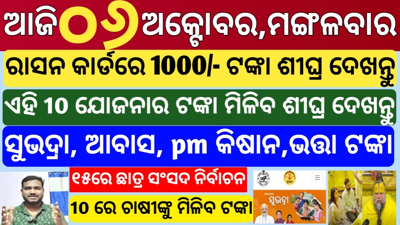 today's morning news odisha | 6 October 2026 | Subhadra Yojana | Groww app trade mutual fund sip