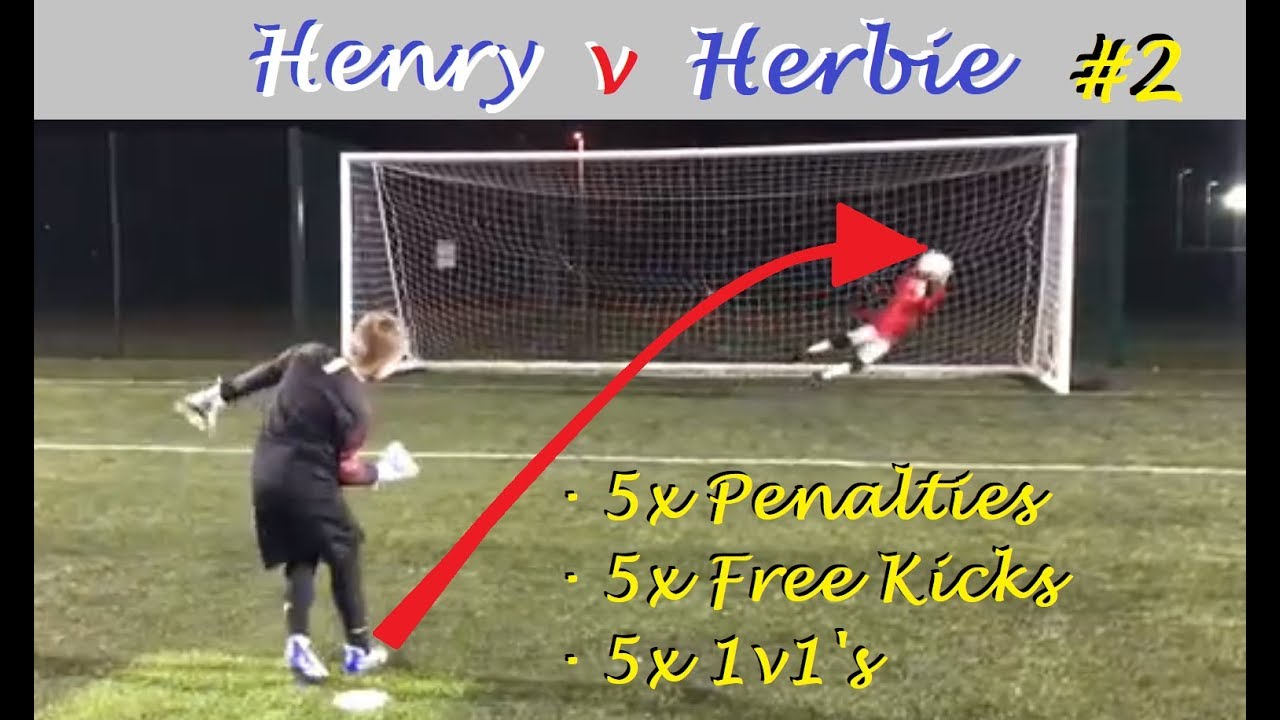 HENRY vs HERBIE #2: Penalties, Free Kicks & 1v1’s IN FULL SIZE GOALS! - Which Young Goalie will win?