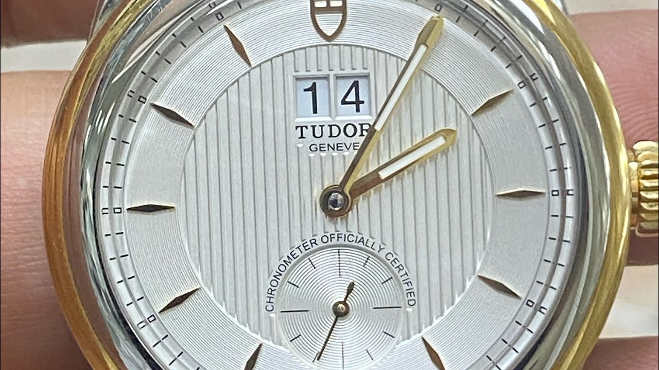 Tudor geneve watch 18k gold chronometer officially cartified