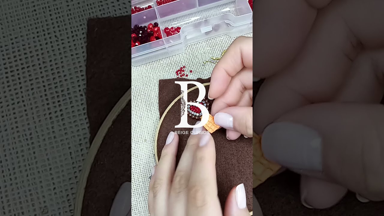 TUTORIAL ARETES BORDADOS EMBROIDERY - BEIGE CURSOS