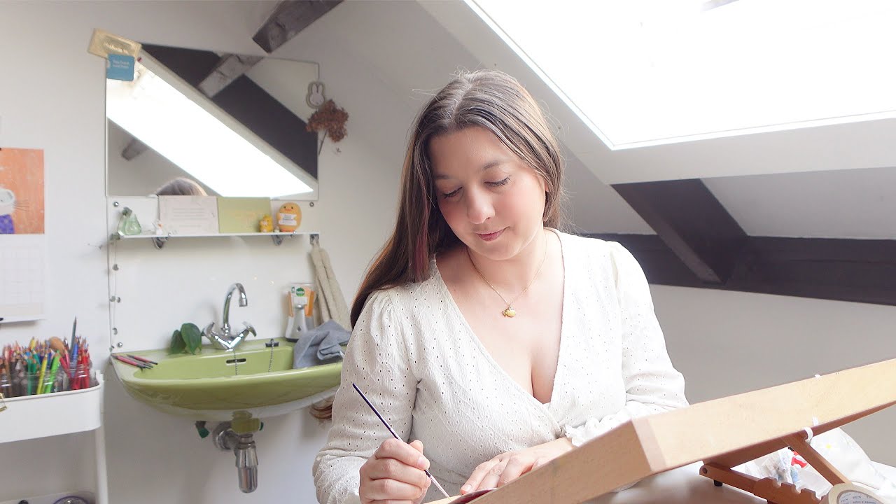 Cozy weeks in my Art Studio in The Netherlands ✿ Life update &  painting cozy art