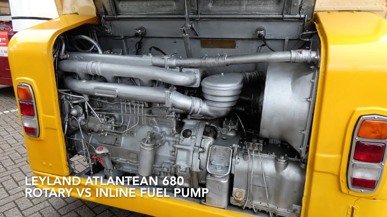 Leyland Atlantean 680 diesel engine sounds inline and rotary fuel injection pumps Metrocentre Rally