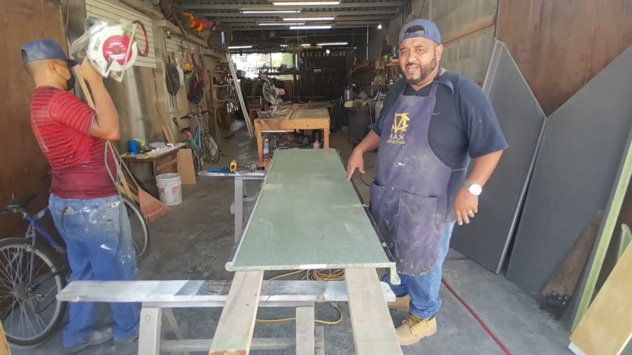 corte perfecto 45° en cubierta de formica para cocina. dónde MAX?
