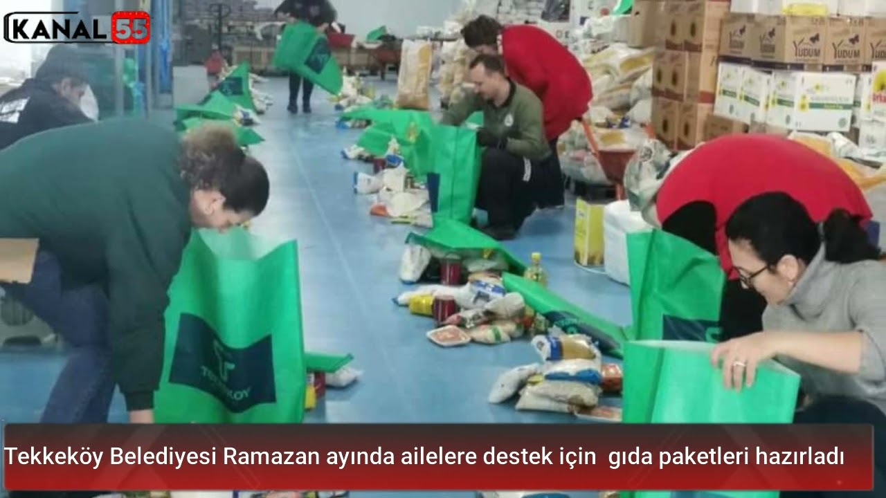 Tekkek&ouml;y Belediyesi Ramazan ayında aileler i&ccedil;in  gıda paketleri hazırladı