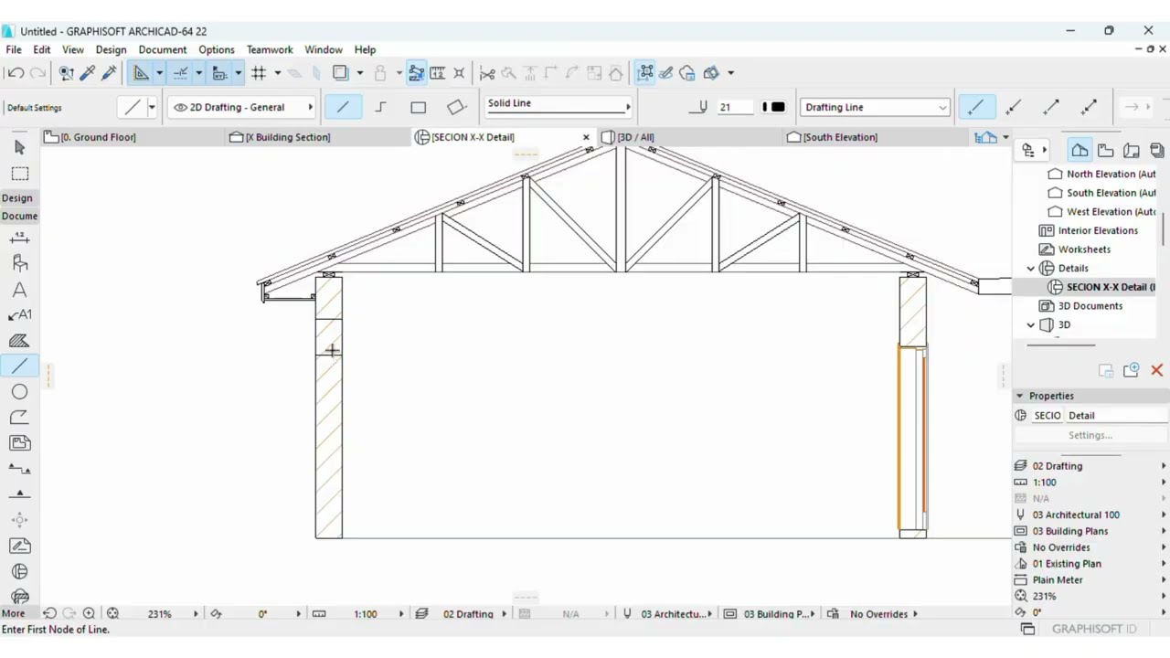 Lesson 6  How to draw section in ArchiCAD #graphisoft #archicad