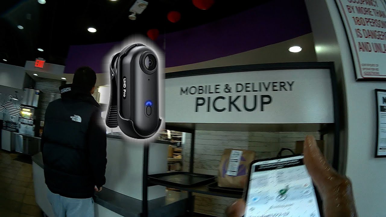 BOBLOV W4 MINI BODY CAM FOOD DELIVERY VLOG (31725)