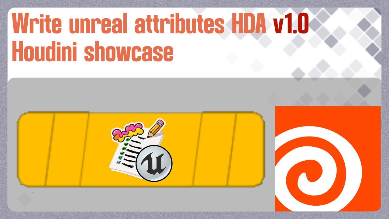 Write unreal attributes HDA v1.0 Houdini 21.0+ showcase