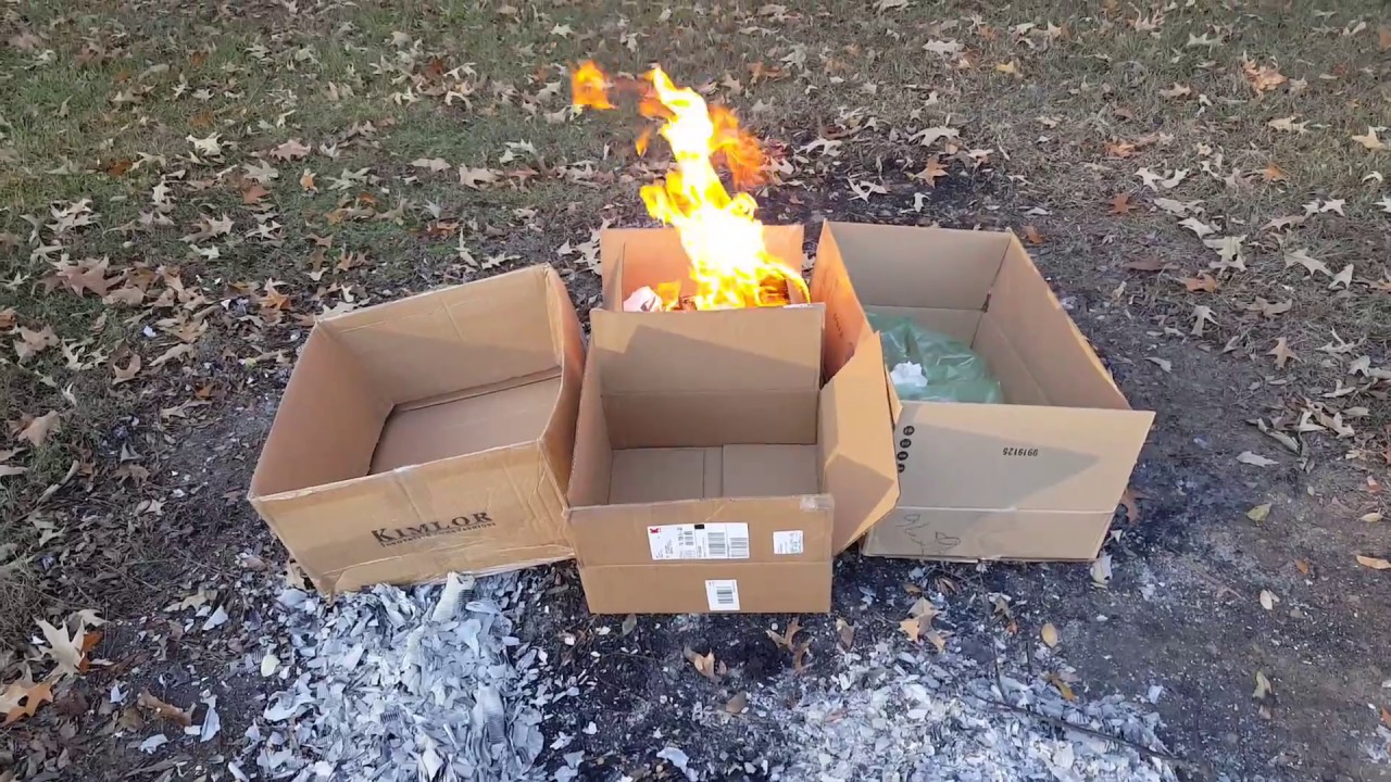Burning Stuff 430: Cardboard Box Campfire