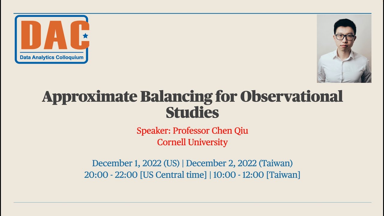 Data Analytics Colloquium:  