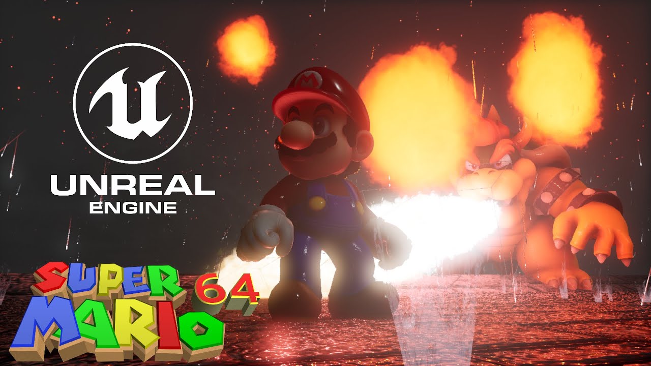 Super Mario 64 Remake - Bowser in the Dark World!! (Download Game)