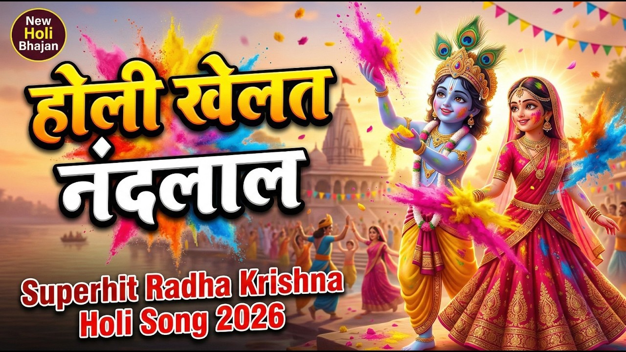 होली खेलत नंदलाल | Radha Krishna Holi Song 2026 | Vrindavan Holi Song | Latest Krishna Song 2026