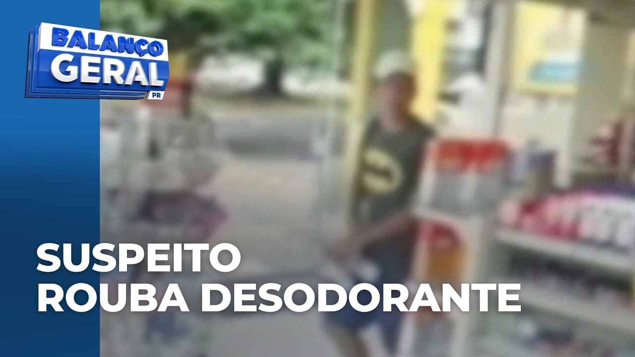Suspeito diz que está armado e rouba frascos de desodorante de farmácia no Paraná