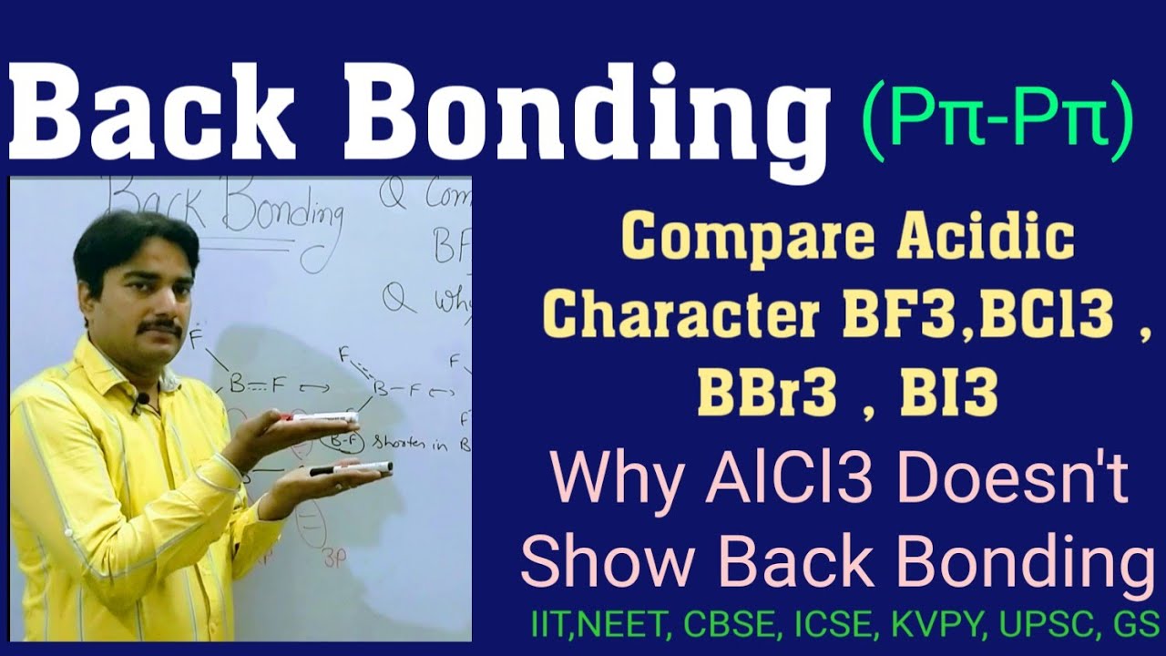 Back Bonding(pπ-pπ)||Compare Acidic Character Of BF3,BCl3,BBr3,BI3||AlCl3 doesn't show Back Bonding