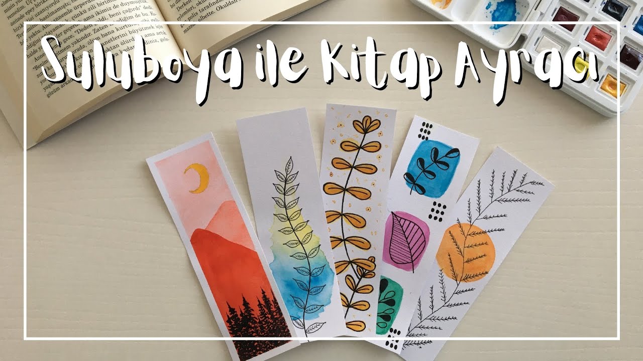 Suluboya ile Kitap Ayracı | Kolay Kitap Ayracı Yapımı