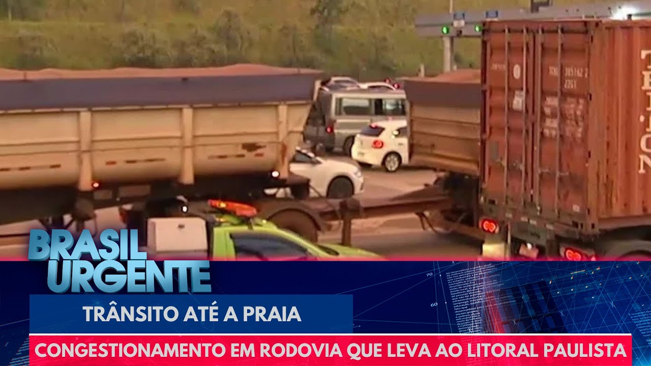 Congestionamento no caminho para o litoral  | Brasil Urgente