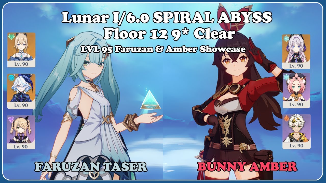 Faruzan DPS Taser & Bunny Amber | Luna I/6.0 Spiral Abyss | Genshin Impact