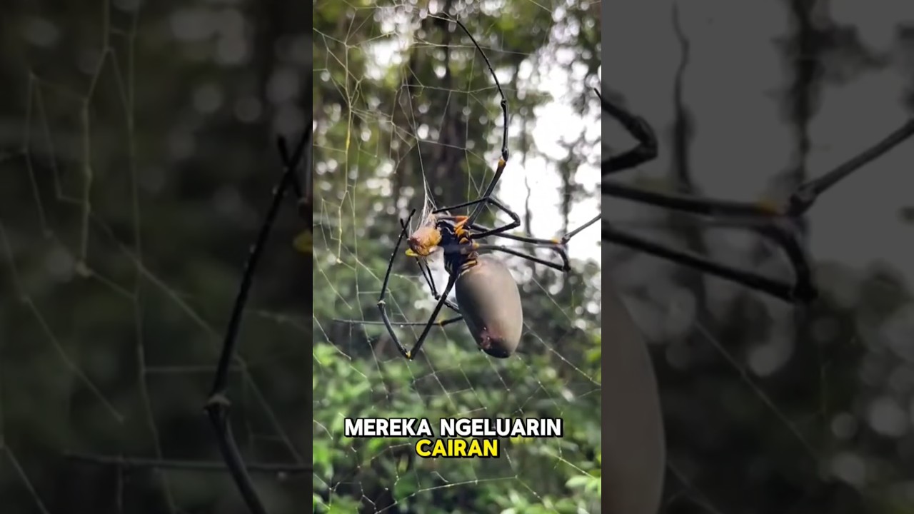 Cara Laba-laba Membuat Jaring Super Kuat. #alam #labalaba