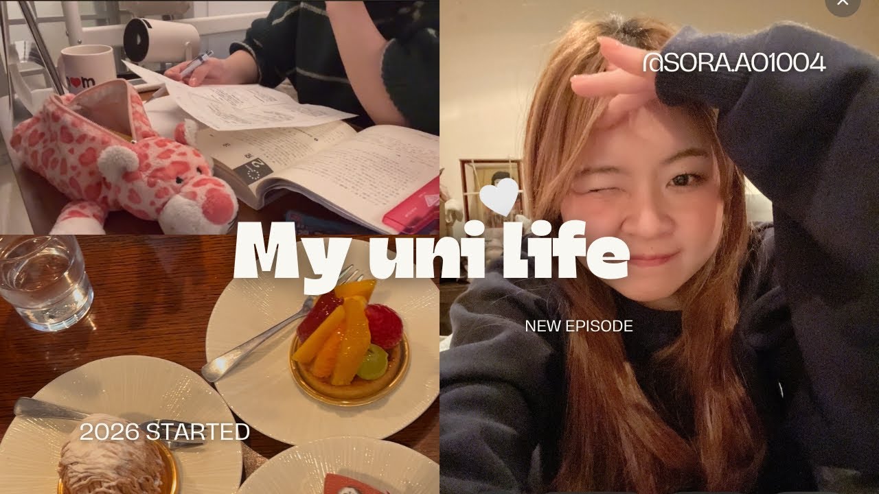 【Holiday Vlog】 女子大生の冬休み明け❄️📖´-2026最初の授業｜休み明けすぐのテスト｜中学の友達と会った冬休み